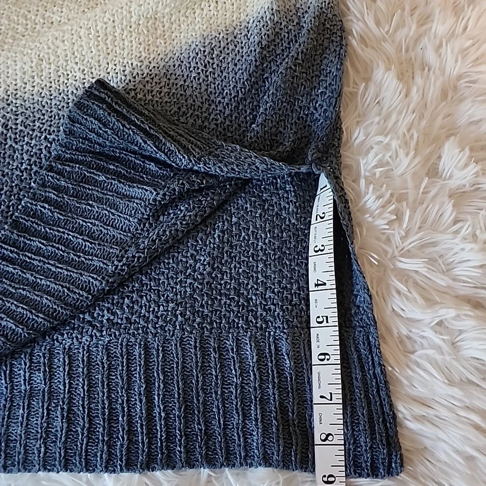 SHE+SKY Gradient Blue and Cream Sweater Brand New